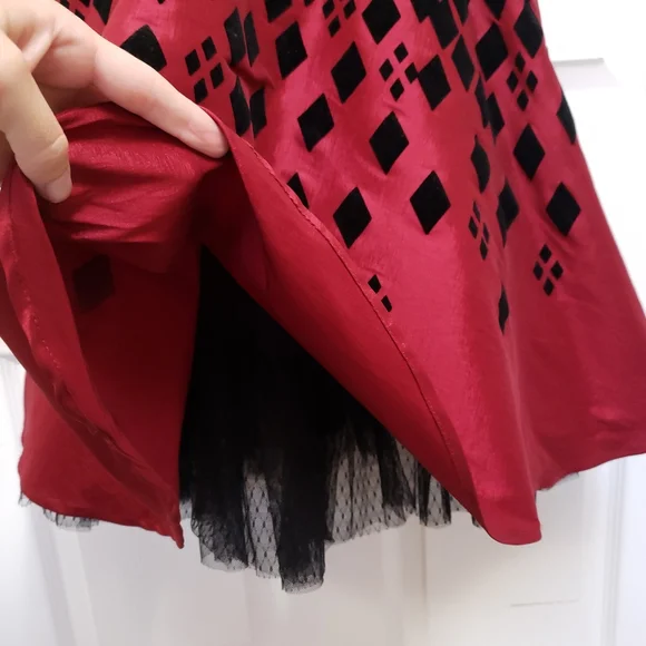 DC Comics Hot Topic Red Black Harley Quinn Formal Prom Party Dress Cospl… - Picture 4 of 9